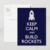 Houd kalm bouwen het briefkaart van Raketten (Voorkant / Achterkant)