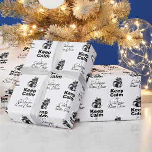 Houd kalm Celebrate Ram Year Wrapping Paper Cadeaupapier