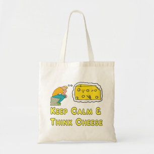 Houd kalm Cheese Pun Tote Bag