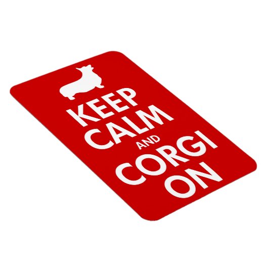 Houd kalm Corgi op grote automagneet Magneet (Rechterzijde)