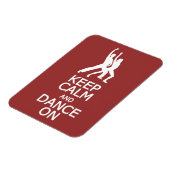 Houd kalm & Dans op aangepaste kleurenmagneet Magneet (Linkerzijde)