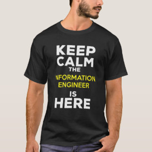 Houd kalm de informatietechnicus. t-shirt