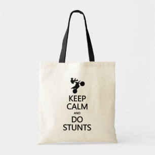 Houd Kalm & doe de zak van Stunts - kies stijl, Tote Bag