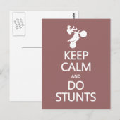 Houd kalm & doe Stunts aangepast briefkaart van de (Voorkant / Achterkant)