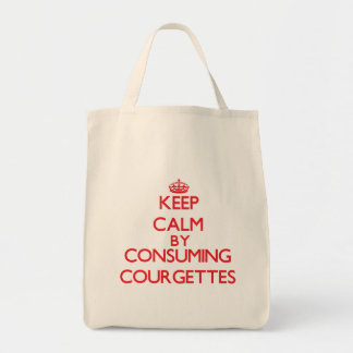 Houd kalm door Courgettes te consumeren Tote Bag