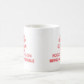 Houd kalm door zich op Toegankelijk zijn te concen Koffiemok (Center)