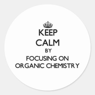 Houd kalm door zich te richten op organische chemi ronde sticker