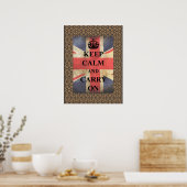 Houd Kalm dragen Britse Vlag Poster (Keuken)