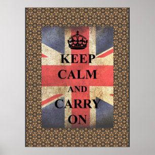 Houd Kalm dragen Britse Vlag Poster