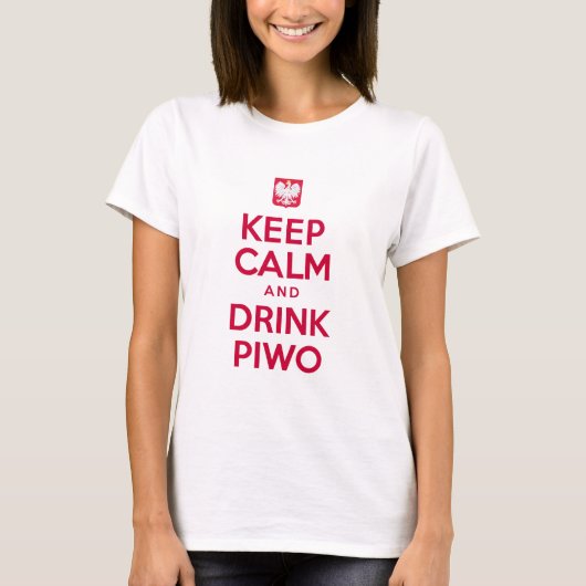 Houd Kalm Drink Piwo T-shirt (Voorkant)