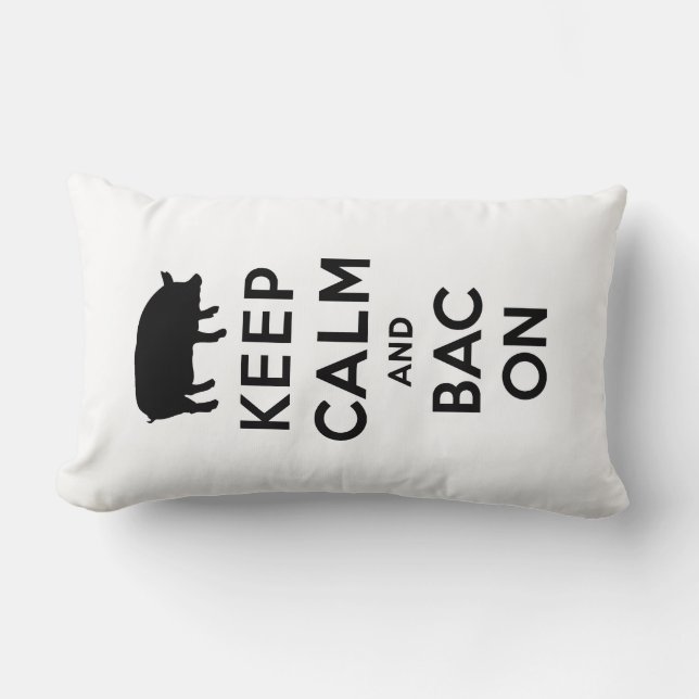 Houd kalm en bacon kussen (Voorkant)