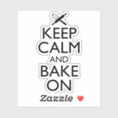 Houd kalm en bake aan sticker (Vel)