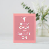 Houd kalm en ballet aan briefkaart (Staand voorkant)