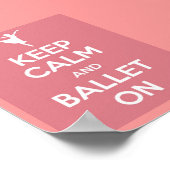 Houd kalm en ballet op poster (Hoek)