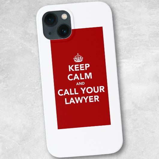 Houd kalm en bel uw advocaat Case-Mate iPhone case