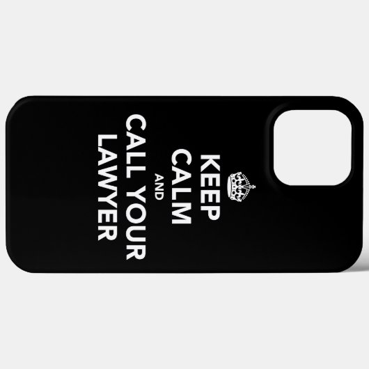 Houd kalm en bel uw advocaat Case-Mate iPhone case (Achterkant (horizontaal))