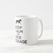 Houd kalm en berijd koffiemok (Voorkant rechts)