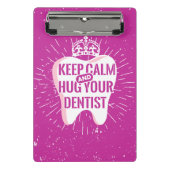 Houd kalm en beug uw tandarts mini klembord (Voorkant)