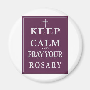 Houd kalm en bewaar uw Rosary Magneet