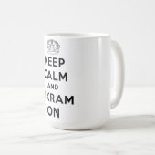 Houd kalm en bikram op Mok (Voorkant rechts)