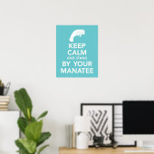 Houd kalm en blijf bij uw beheerdersafdruk poster (Thuiskantoor)