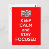 Houd kalm en blijf geconcentreerd briefkaart (Voorkant / Achterkant)