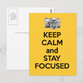 Houd kalm en blijf geconcentreerd briefkaart (Voorkant / Achterkant)