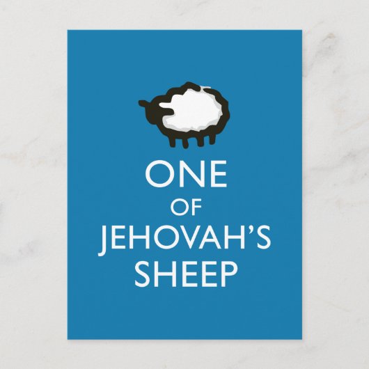 Houd Kalm en blijf het Blauw van de Jehovah dienen Briefkaart (Voorkant)