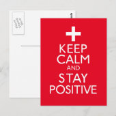 Houd kalm en blijf positief briefkaart (Voorkant / Achterkant)