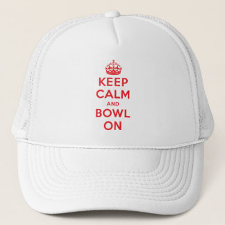 "Houd kalm en Bowl aan" Trucker Hat Pet