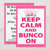 Houd kalm en Bunco aan Kaart (Voorkant / Achterkant)