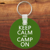 Houd kalm en Camp aan Sleutelhanger (Voorkant)