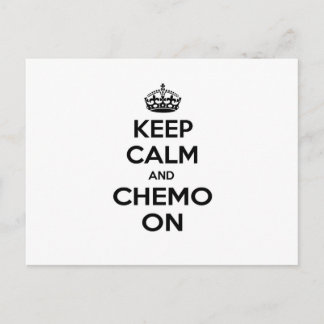 Houd kalm en chemo aan briefkaart
