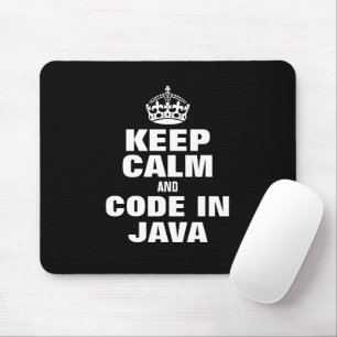 Houd kalm en code in Java grappig Mousepad Muismat