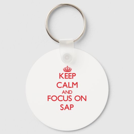 Houd kalm en concentreer je op Sap Sleutelhanger (Voorkant)