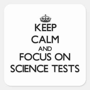 Houd kalm en concentreer me op de Tests van de Wet Vierkante Sticker