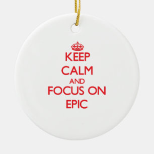 Houd kalm en concentreer me op EPIC Keramisch Ornament