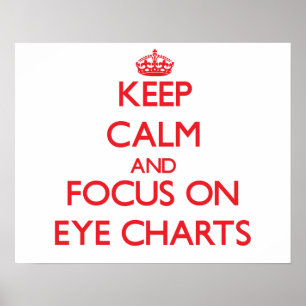 Houd kalm en concentreer me op EYE CHARTS Poster