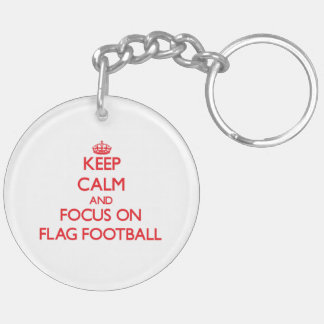 Houd kalm en concentreer me op het Football van de Sleutelhanger