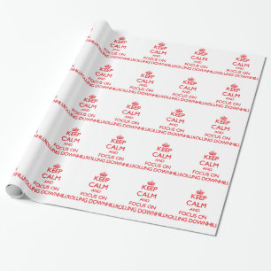 Houd kalm en concentreer me op het Rollen Downhill Cadeaupapier