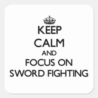 Houd kalm en concentreer me op het Vormen van het  Vierkante Sticker