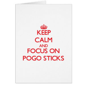 Houd kalm en concentreer me op Pogo Sticks