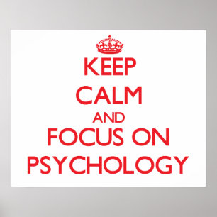 Houd kalm en concentreer me op Psychologie Poster
