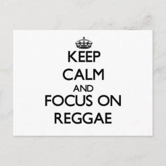 Houd kalm en concentreer me op Reggae Briefkaart