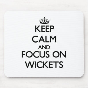 Houd Kalm en concentreer me op Wickets Muismat