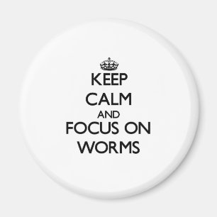 Houd kalm en concentreer me op Worms Magneet