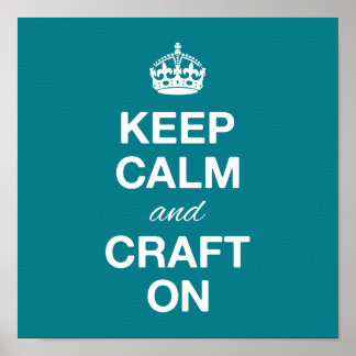 Houd kalm en Craft op Poster