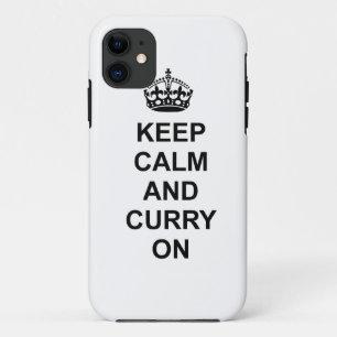Houd kalm en curry On phone case