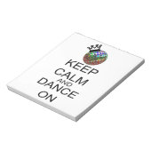 Houd kalm en dans aan notitieblok (Gedraaid)
