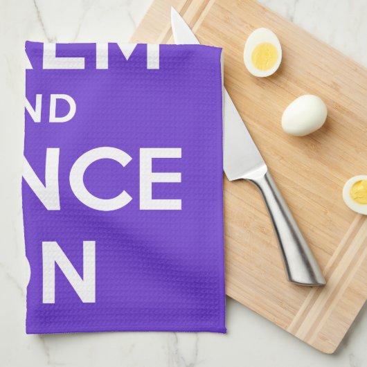 Houd kalm en dans aan theedoek (Quarter Fold)